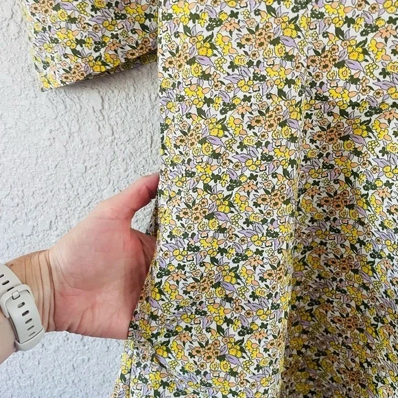 By Anthropologie Short-Sleeve Collared Printed Midi Dress NWT - Picture 9 of 15